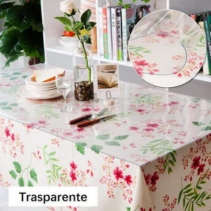 PVC Tischdecke Transparent Rechteckig 85x180cm - 2mm Dicke