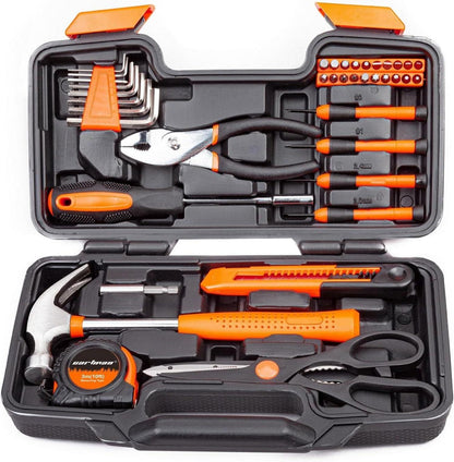 39-teiliges Werkzeugset in Orange - Handwerkzeug Set mit