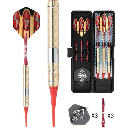 16g CUESOUL Soft Tip Darts Set Slim Case STBS080