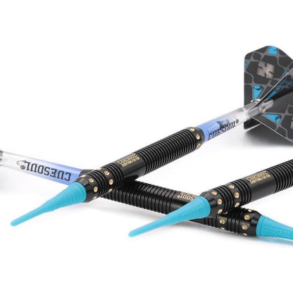 Darts 16 Gramm Soft Tip Set mit Slim Case & 4 Dart Wellen