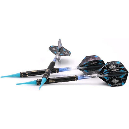 Darts 16 Gramm Soft Tip Set mit Slim Case & 4 Dart Wellen