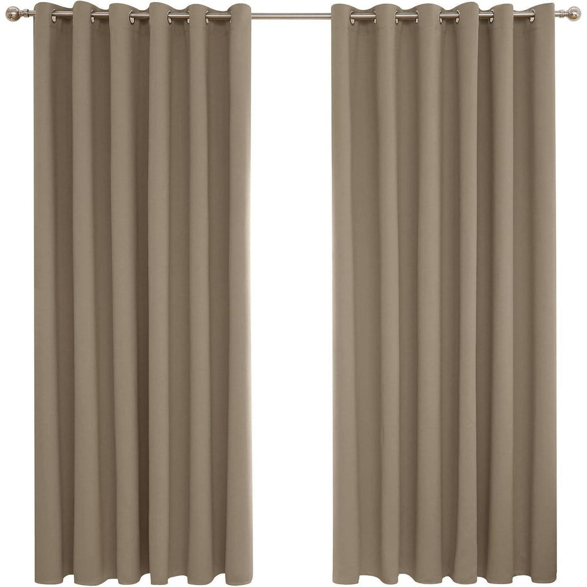 Verdunklungsvorhänge Taupe, 2er Set, 229x229 cm, Ösen