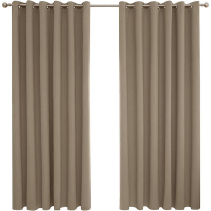 Verdunklungsvorhänge Taupe, 2er Set, 229x229 cm, Ösen