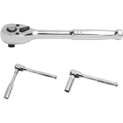 Steckschlüsselsatz 3/8" mit Umschaltknarre, metrisch & zoll, 24-teilig