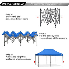 Pop-up Pavillon 3x6m Königsblau wasserdicht UV-Schutz