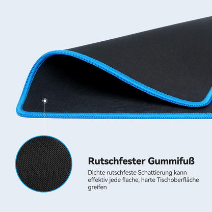 TECKNET Gaming Mousepad 27x21 cm Wasserdicht Rutschfest Gummi PC Büro Blau
