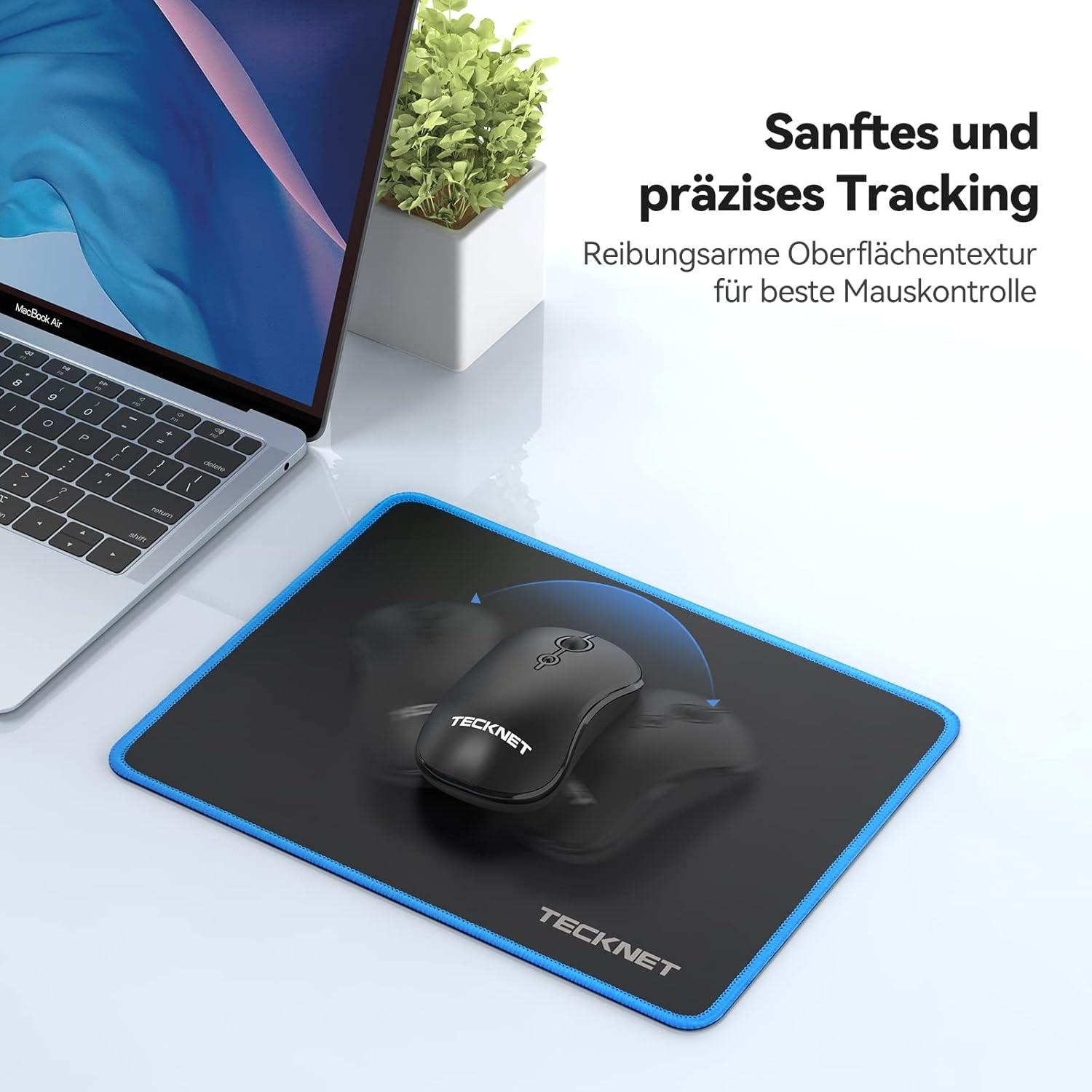 Mauspad 27 x 21 cm Gaming Mousepad Wasserdicht Rutschfester Gummi Blau