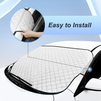 FREESOO Auto Frontscheibe Schutz Winter Abdeckung 147x100cm