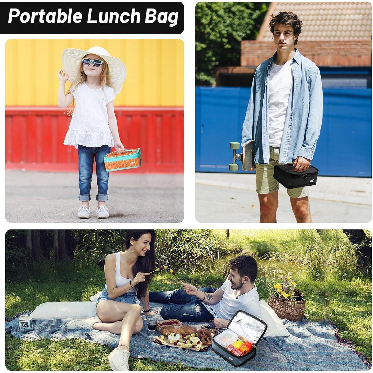 Kleine Lunch-Tasche 3L – Kühltasche für Arbeit, Schule & Picknick
