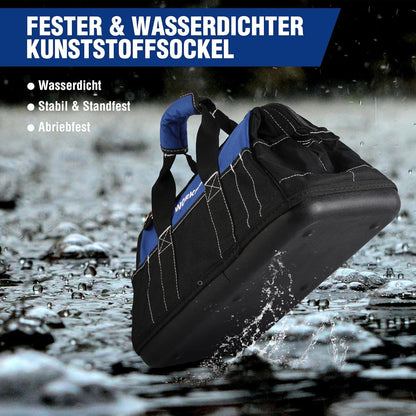 Werkzeugtasche Elektriker 40CM wasserdicht 600D Polyester Schwarz Blau