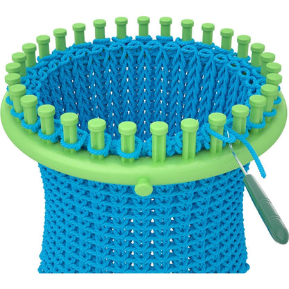 Strickring Set mit 4 Größen, Häkelnadel & Bommel-Maker