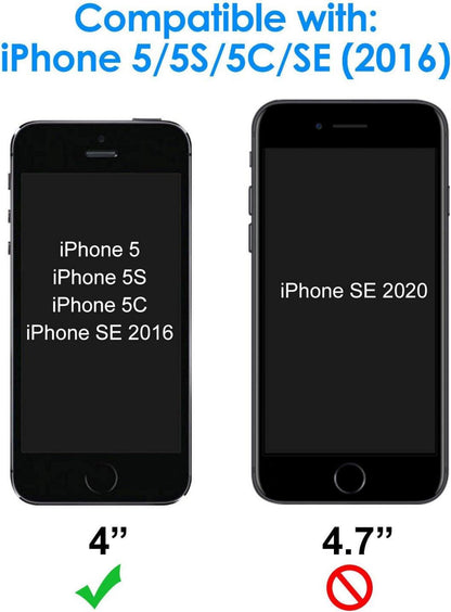 Schutzfolie iPhone SE 2016 5s 5 5c Glas 9H Härte 2 Stück