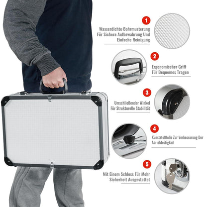 Werkzeugkoffer 119-teilig Aluminium Haushalt & Handwerk
