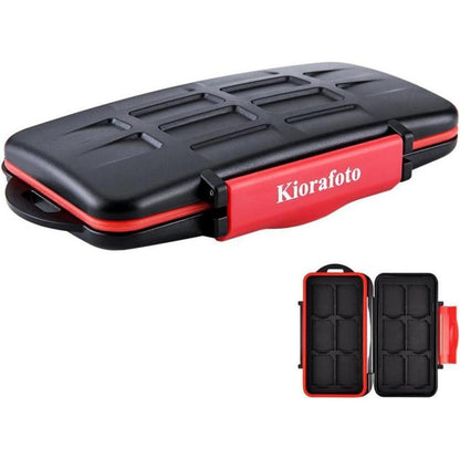 SD Karten Aufbewahrungsbox wasserdicht für 12 Karten mit Karabiner