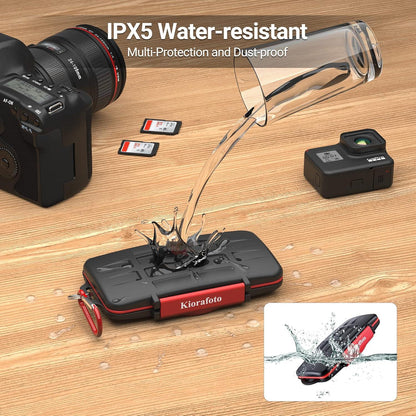 SD Speicherkarten Aufbewahrung Box Anti-Schock wasserfest IPX5 mit