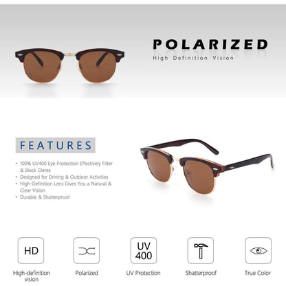 CGID Sonnenbrille Herren Damen Retro Vintage Polarisiert