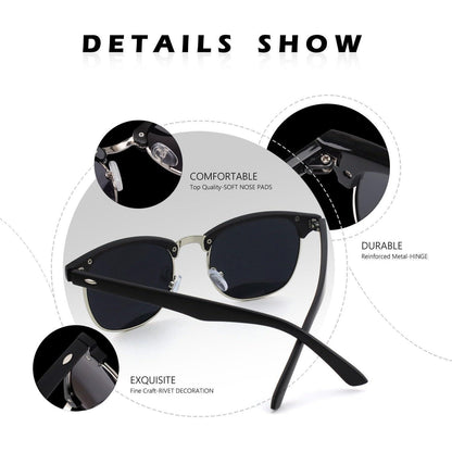 CGID Sonnenbrille Herren Damen Retro Vintage Polarisiert