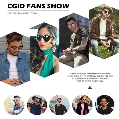 CGID Sonnenbrille Herren Damen Retro Vintage Polarisiert