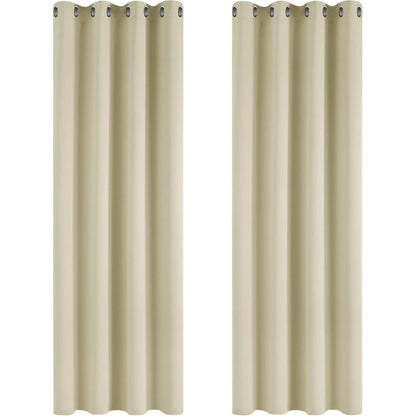 Verdunkelungsvorhang 2er Set Beige – Thermogardine, 240x135cm