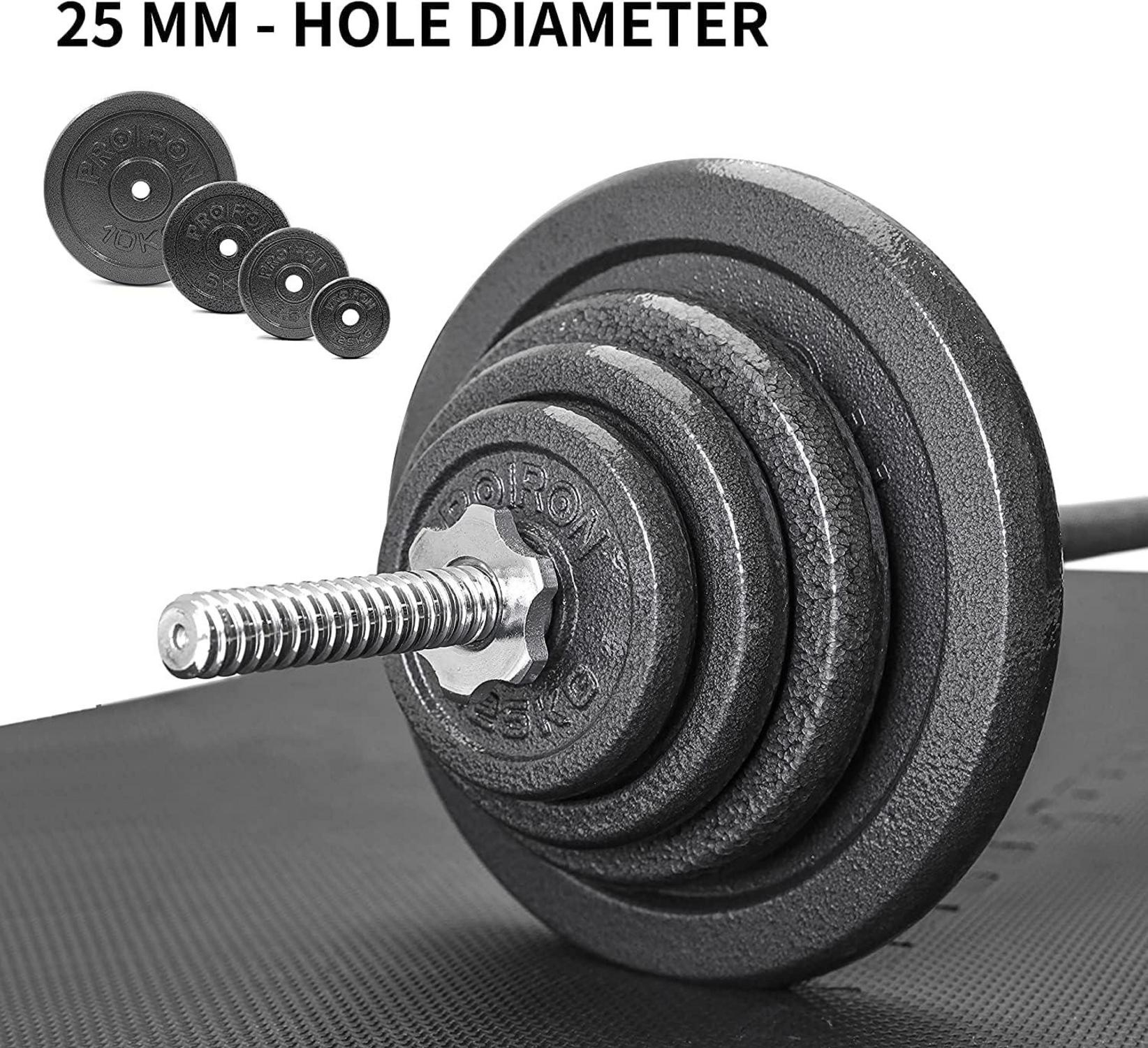 PROIRON Hantelscheiben-Set Gusseisen 1,25 kg 2,5 kg 5 kg 10 kg 2,5 cm