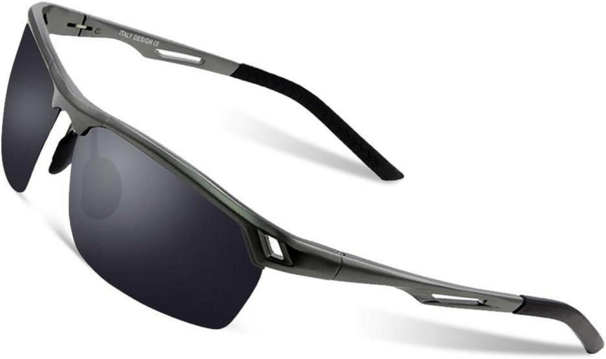 Polarisierte Sportsonnenbrille Herren Al-Mg Metallrahmen