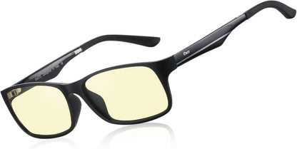 Blaulichtfilter Brille Quadratischer Rahmen Bernsteinfarbene Linse