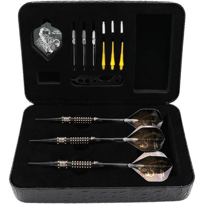 CUESOUL Black Scorpion Soft Dartpfeile Set 16g Deluxe Case