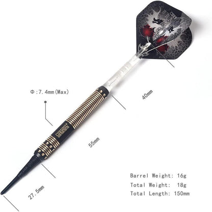 CUESOUL Dragon Soft Dartpfeile Set 16g with Luxury Case