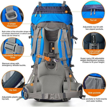 MOUNTAINTOP Trekkingrucksack 80L Damen Herren Outdoor
