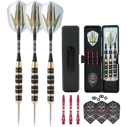 Steel Dartpfeile mit schwarzer Beschichtung und Messing