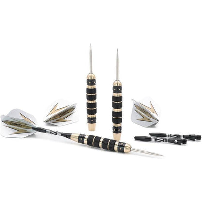 Steel Dartpfeile mit schwarzer Beschichtung und Messing