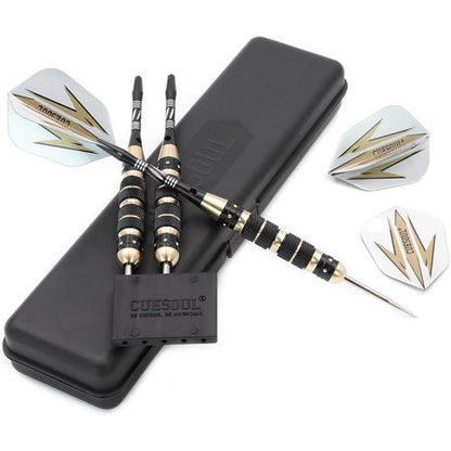 Steel Dartpfeile mit schwarzer Beschichtung und Messing