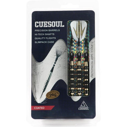 Steel Dartpfeile mit schwarzer Beschichtung und Messing