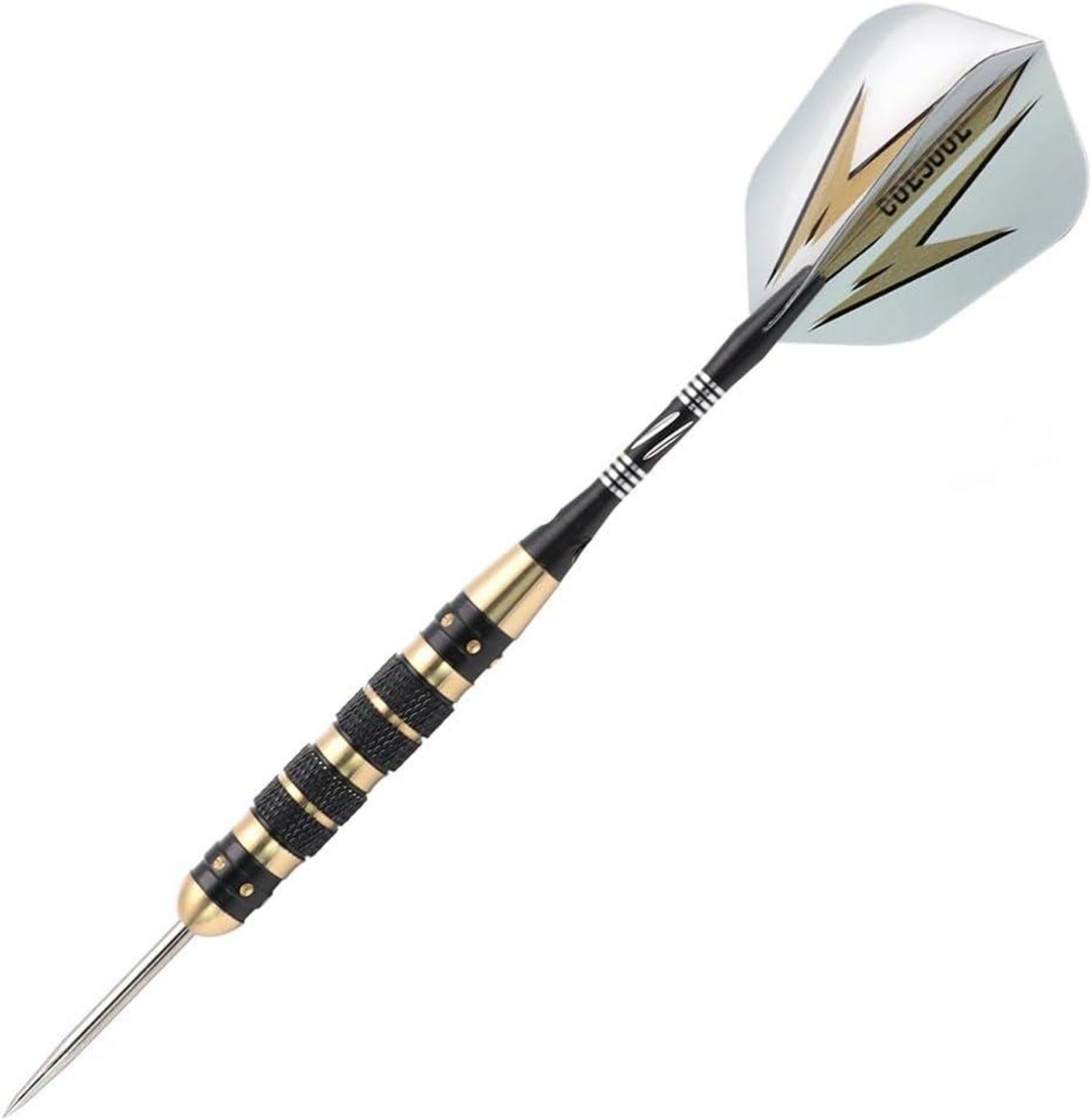 Steel Dartpfeile Schwarz beschichtet PURE Messing Fässer 26g