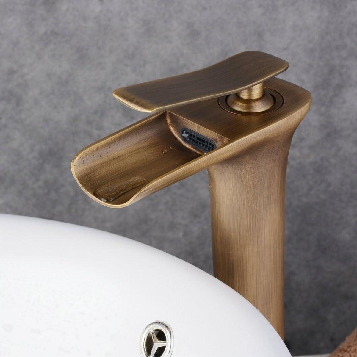 Wasserfall Wasserhahn Antik Bronze Messing Einhebelarmatur