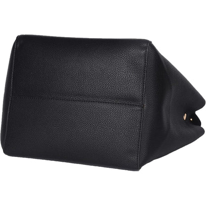 Große Damen Handtasche Leder Schultertasche Shopper Blau