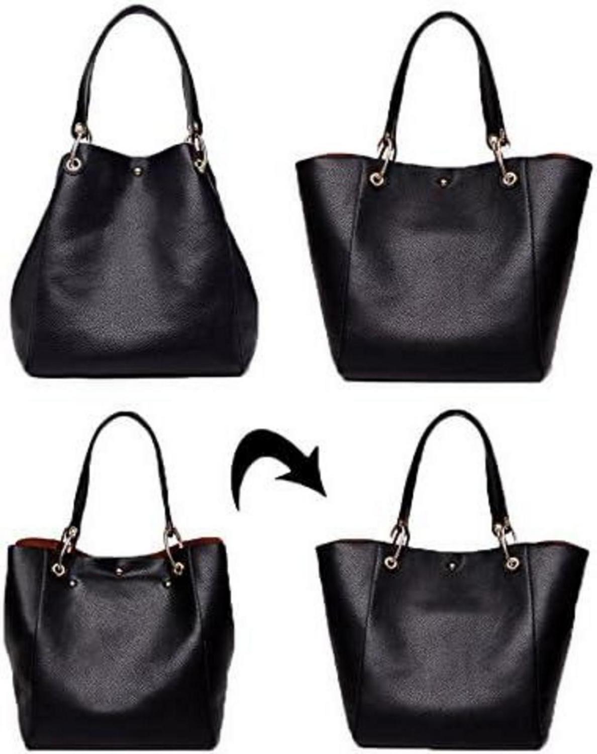 Große Damen Handtasche Blau PU Leder Shopper Schultertasche 13'' Laptop