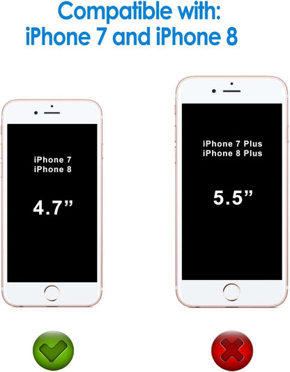 iPhone 8 7 Schutzfolie Gehärtetes Glas 2 Stück Transparent