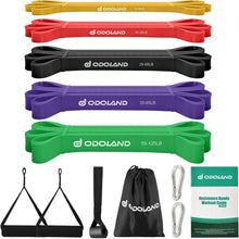 Resistance Band Set 5X verschiedene Zugstärken inkl. Zubehör