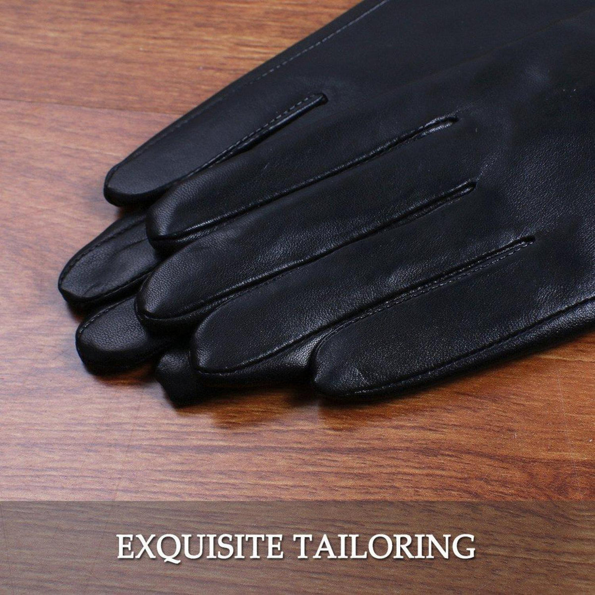Damen Lederhandschuhe Touchscreen Dunkelbraun XXL