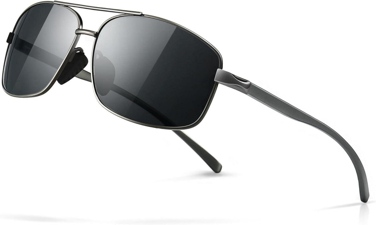 Polarisierte Sonnenbrille UV400 Schutz Rechteckig Herren CAT 3