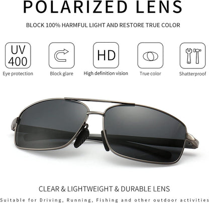 SUNGAIT Ultraleichte Polarisierte Sonnenbrille Herren UV400