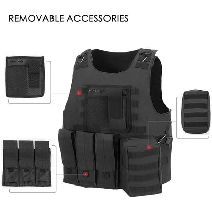 Airsoft Weste Taktische Weste Herren Outdoor mit Taschen