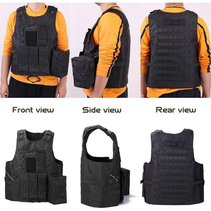 Airsoft Weste Taktische Weste Herren Outdoor mit Taschen