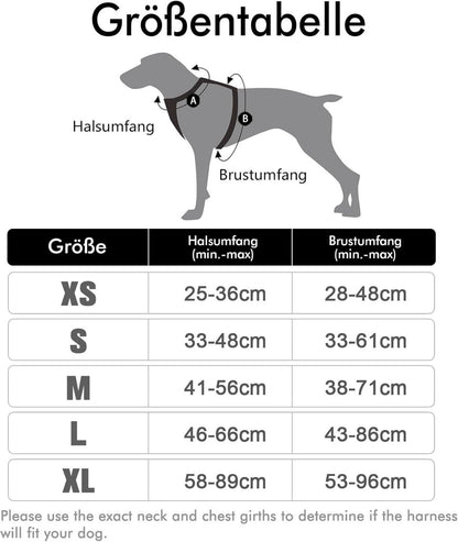 No-Pull Hundegeschirr atmungsaktiv Reflektoren Einstellbar