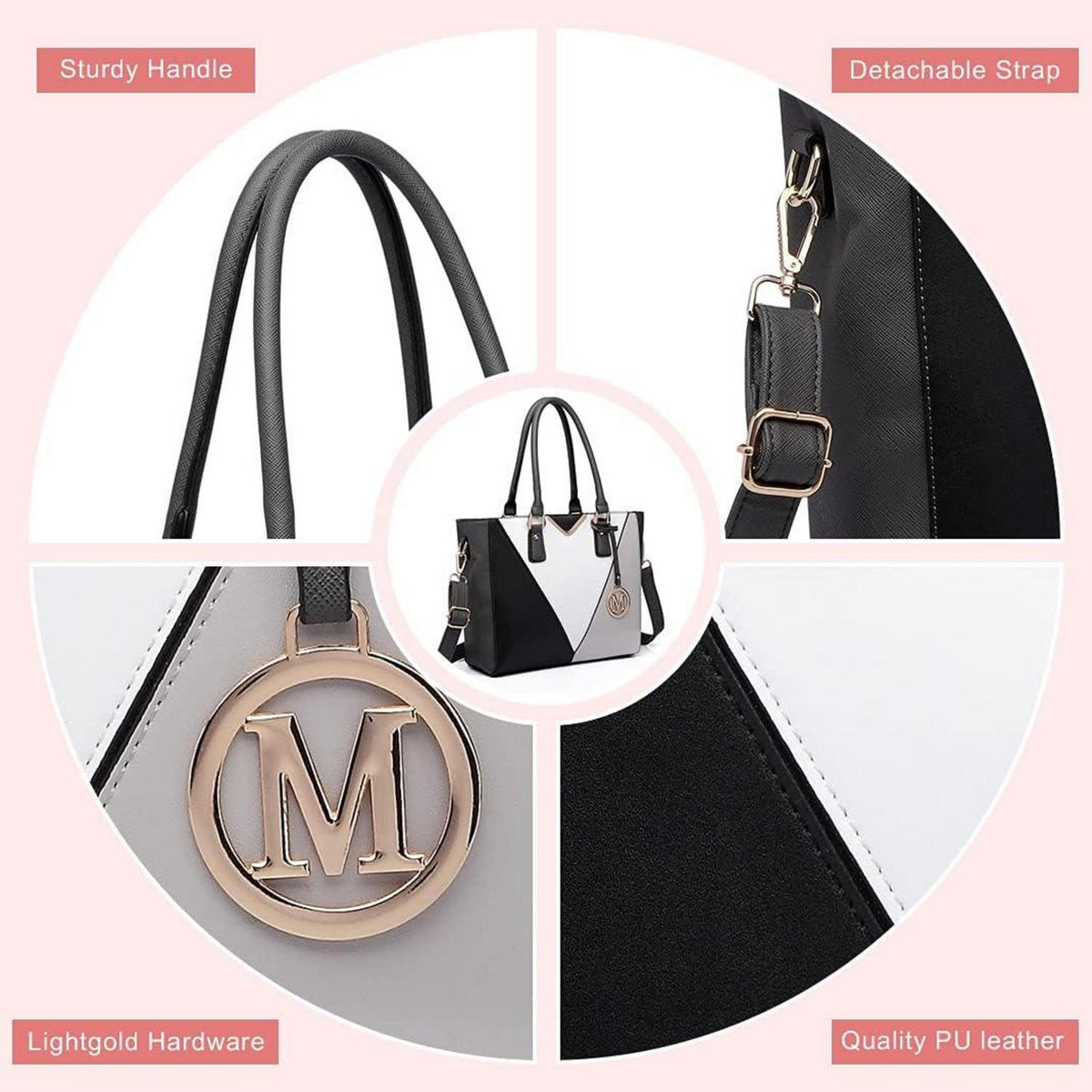 Damen Handtasche Schultertasche Shopper V-Design Synthetic Ledertasche