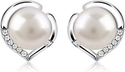Perlen Ohrringe 925 Sterling Silber Ohrstecker Süßwasserperlen