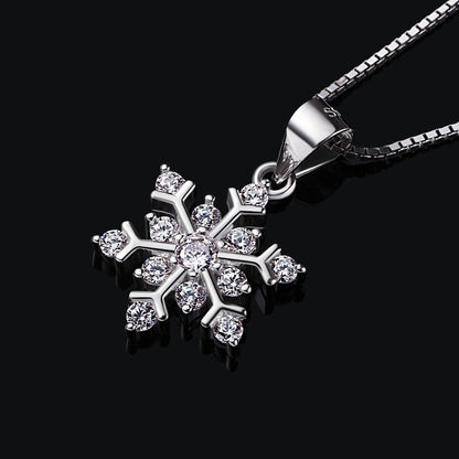B.Catcher Halskette Schneeflocken Damen 925 Silber Anhänger