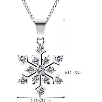 B.Catcher Halskette Schneeflocken Damen 925 Silber Anhänger