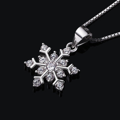 B.Catcher Halskette Schneeflocken Damen 925 Silber Anhänger